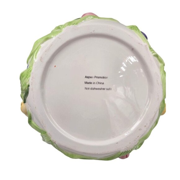 Vintage Easter Bunny Basket Flower Garden Candy Dish Whimsical Spring Garden by - Picture 8 of 8